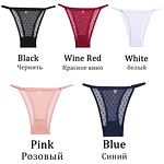 FINETOO 2Pcs/Set Women Lace Panties Lingerie M-XXL Female Sexy Low Waist Underwear Briefs Transparent Hollow Out Girls Intimates