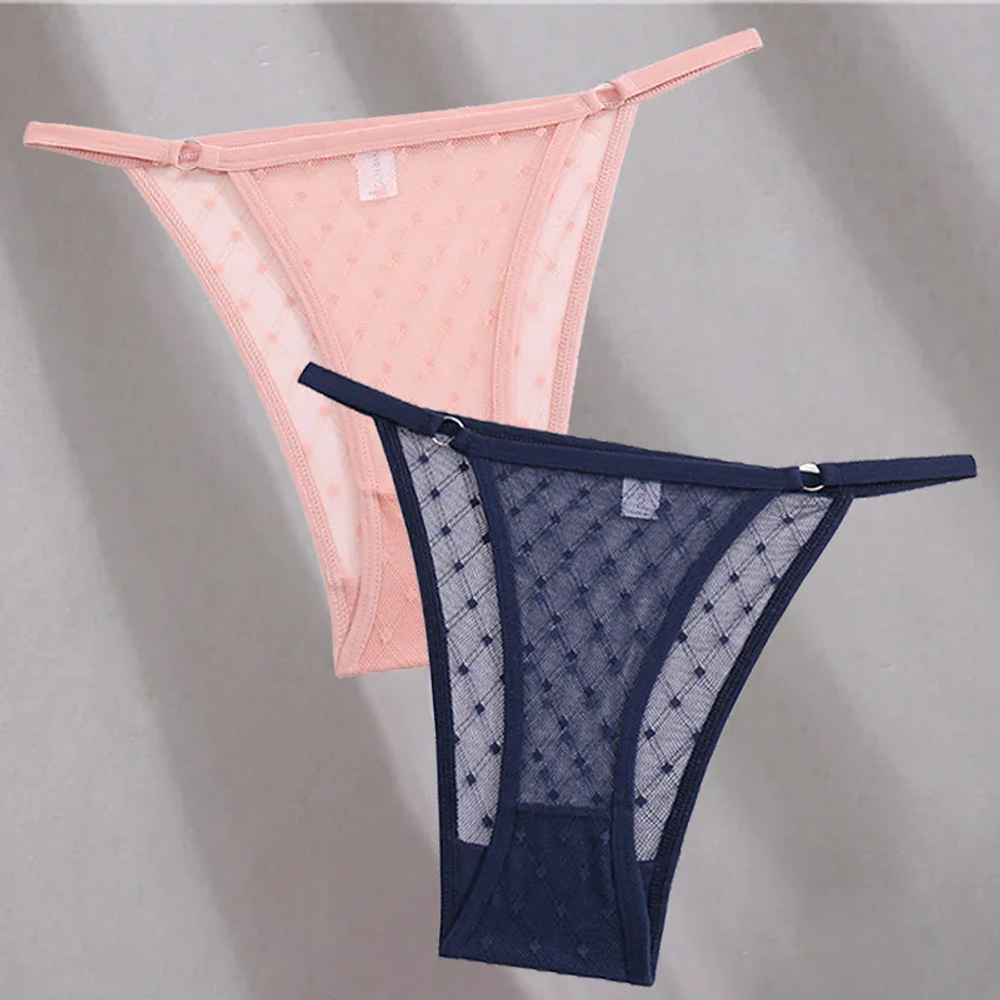 FINETOO 2Pcs/Set Women Lace Panties Lingerie M-XXL Female Sexy Low Waist Underwear Briefs Transparent Hollow Out Girls Intimates