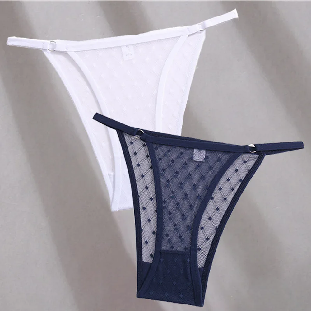 FINETOO 2Pcs/Set Women Lace Panties Lingerie M-XXL Female Sexy Low Waist Underwear Briefs Transparent Hollow Out Girls Intimates