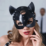 Women Sexy Mask Half Eyes Fox Cosplay Face Cat Faux Leather Masks Halloween Party Erotic Masquerade Adult Sex Toys Accessories