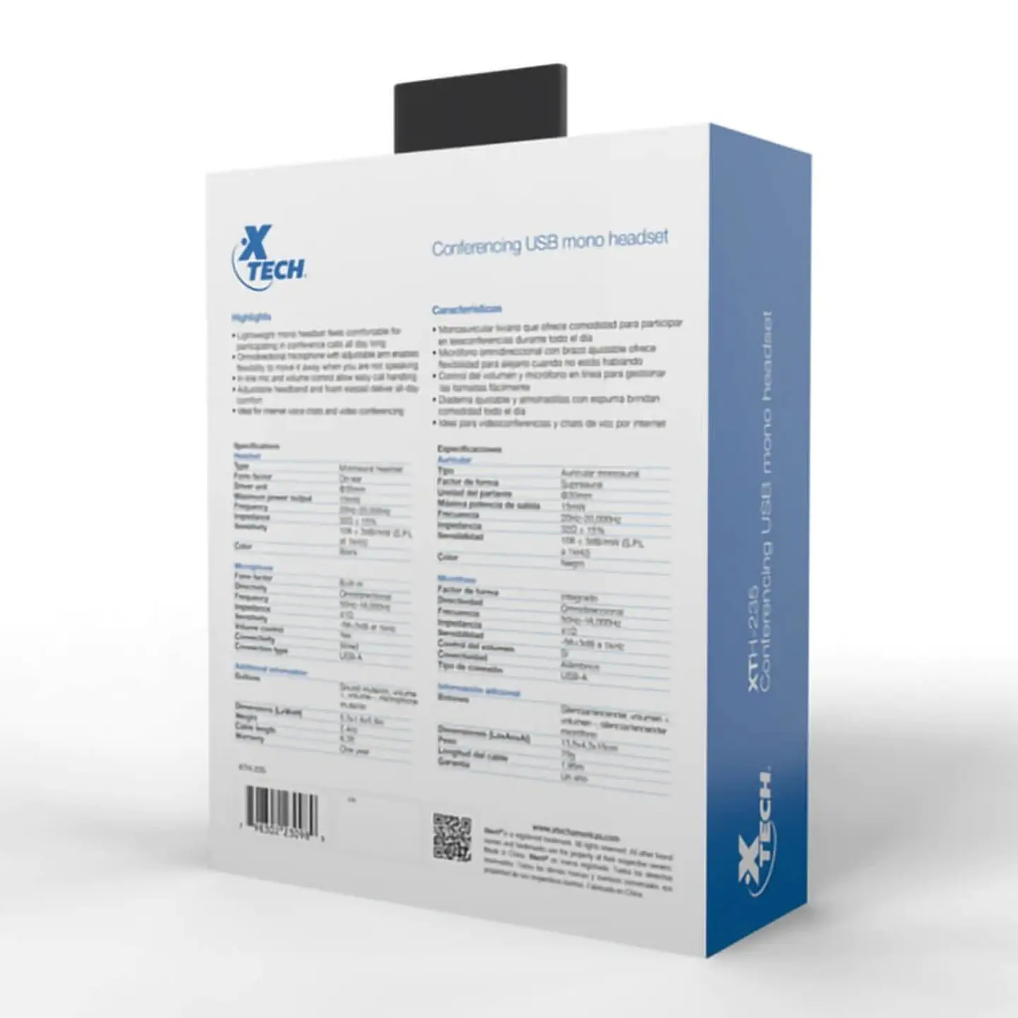 Auricular Monoaural Usb Conferencias XTech XTH-235 5