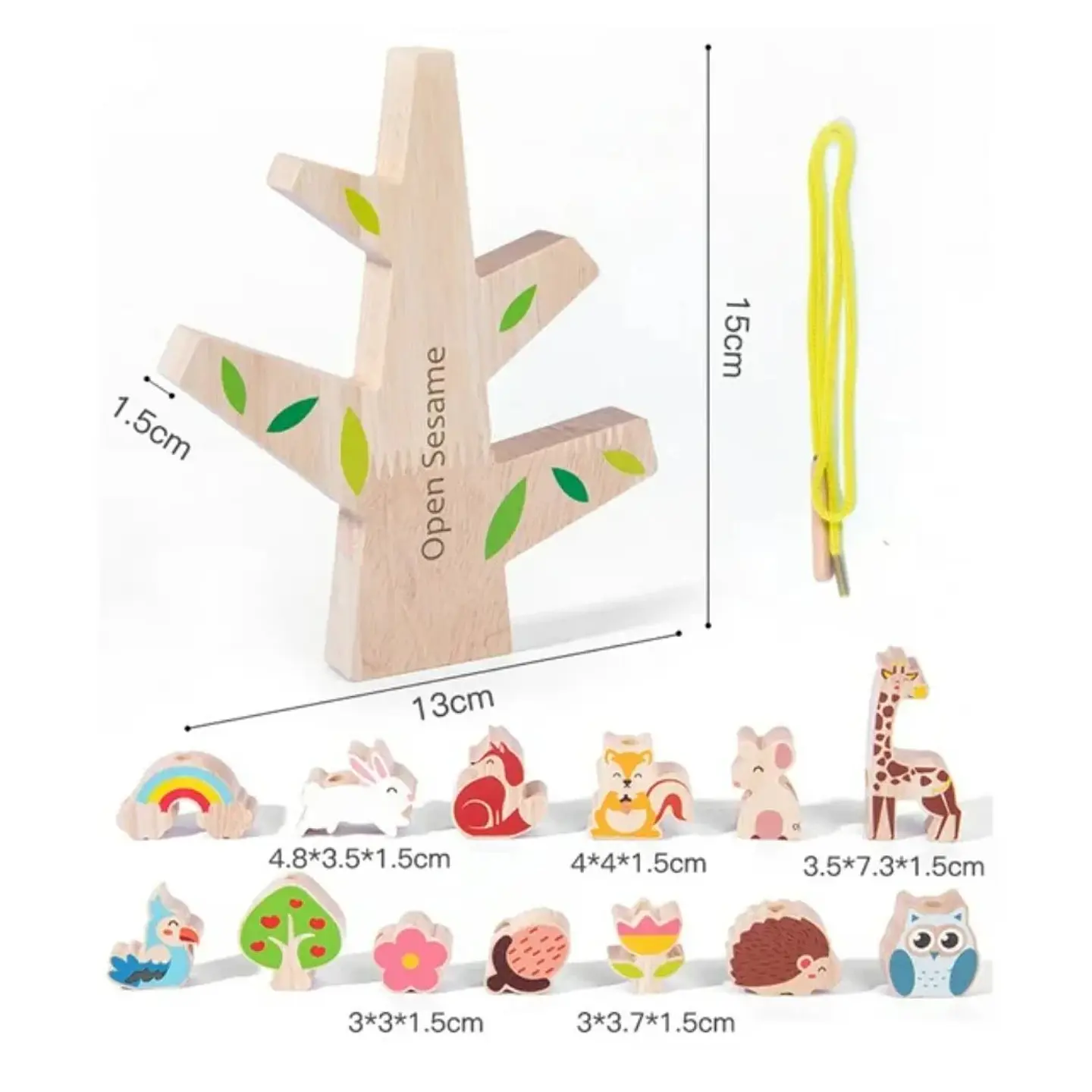 Árbol de Madera Equilibrio Enhebrado Didáctico Montessori 3