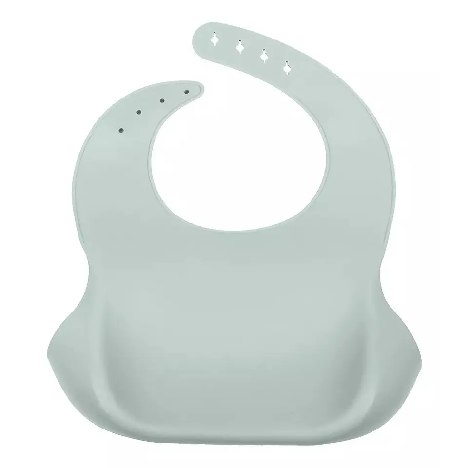 Babero Alimentación De Silicona Azul Infanti 3