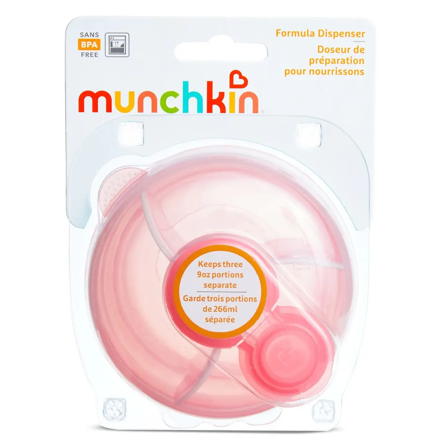 Dispensador de Leche Formula Munchkin Rosado 3