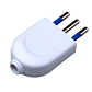 Enchufe Macho Vertical Macrotel 2P+T Blanco - Miniatura 1