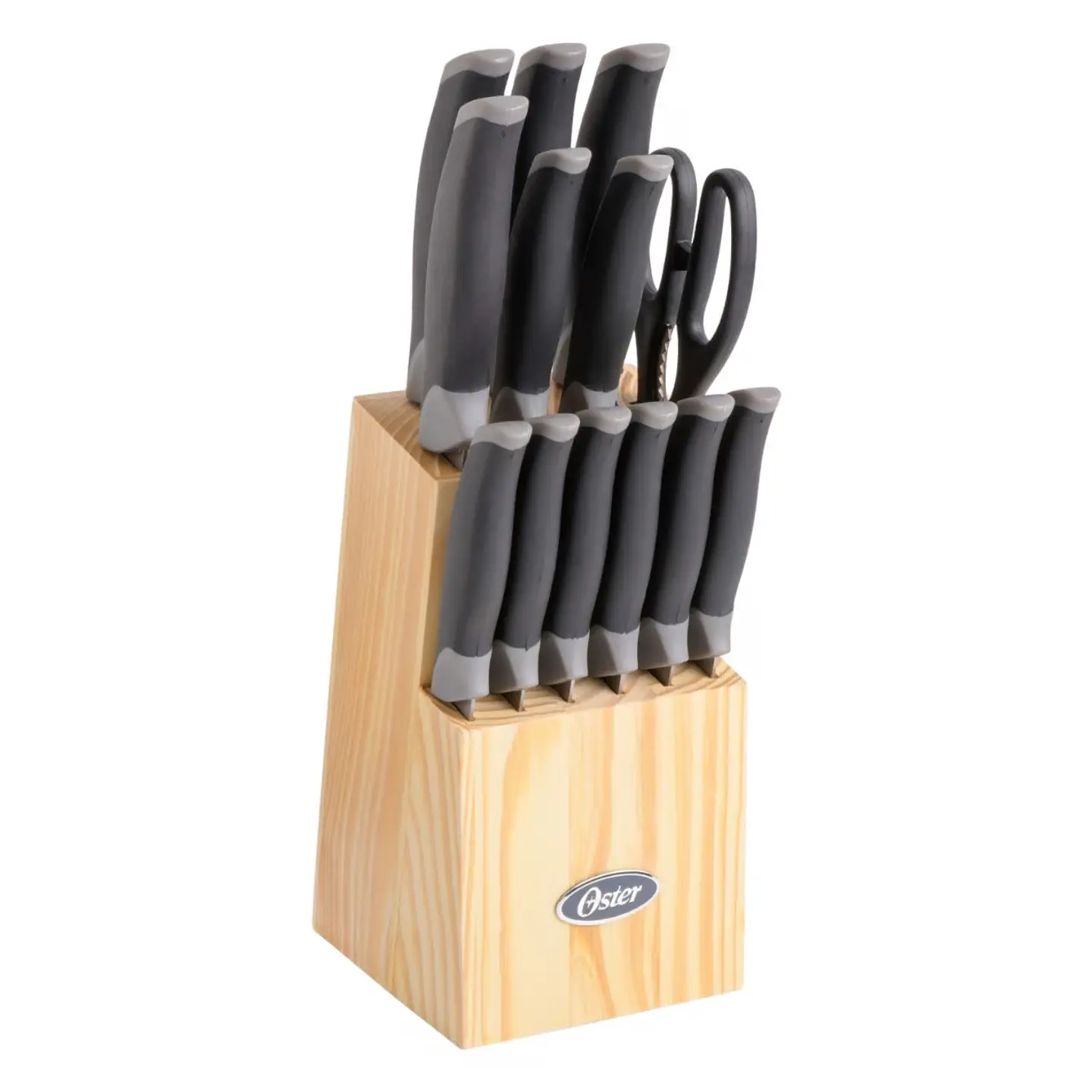 Set Cuchillos Oster 14 Pcs con Taco de Madera Café Lindbergh 1