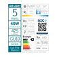 Pack 4 Ampolletas Led Macrotel GU10 5w 6500K Luz Fría - Miniatura 3
