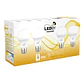 Pack 4 Ampolletas Led Macrotel E27 9w 3000K Luz Calida - Miniatura 2