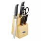 Set Cuchillos Oster 14 Pcs con Taco de Madera Café Lindbergh - Miniatura 7