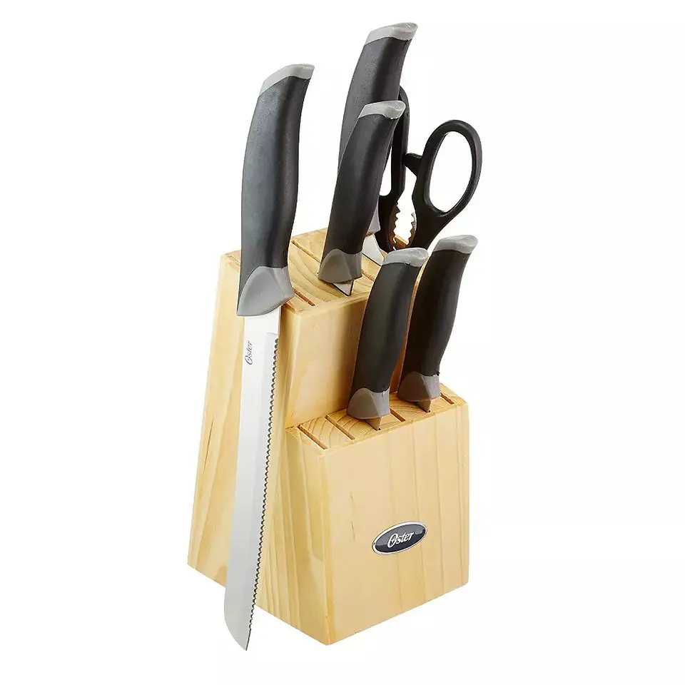 Set Cuchillos Oster 14 Pcs con Taco de Madera Café Lindbergh 7
