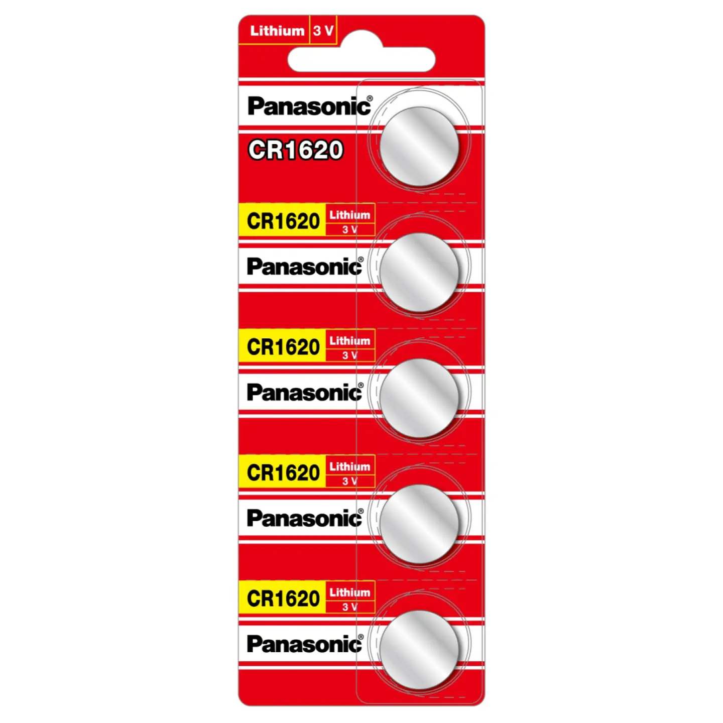 Pack 5 Pilas Panasonic Botón Litio Cr1216 3V 1