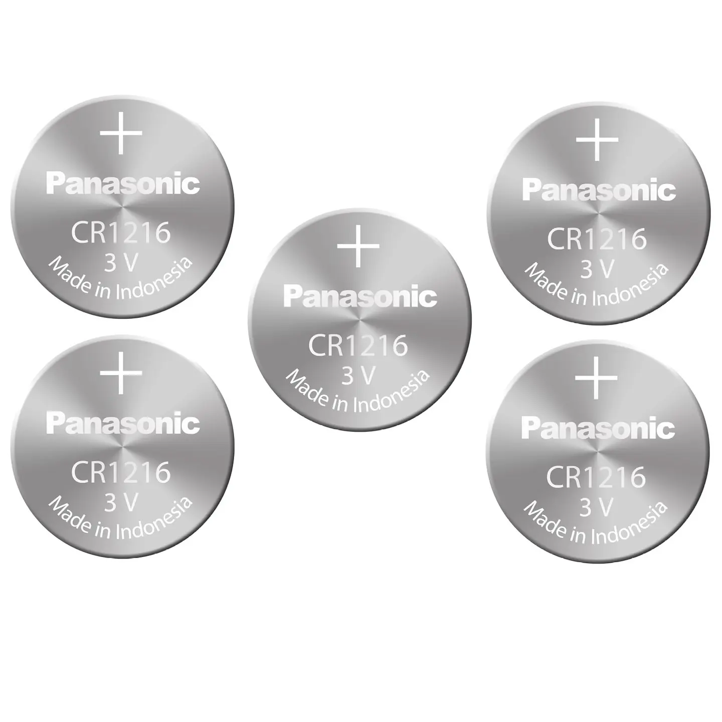 Pack 5 Pilas Panasonic Botón Litio Cr1216 3V 2