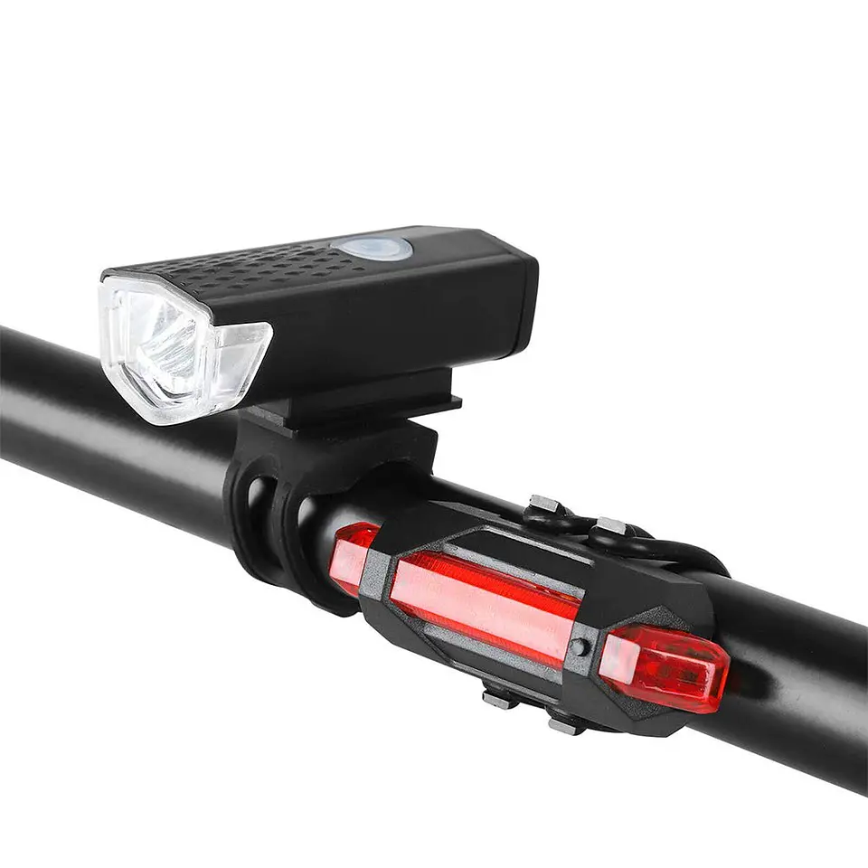 Set Luces de Bicicleta Led Recargable Frontal y Trasera 7188 2