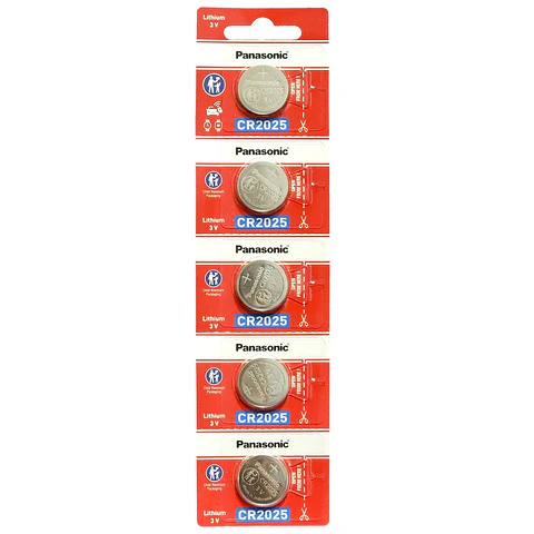 Pack 5 Pilas Panasonic Botón Litio Cr2025 3V
