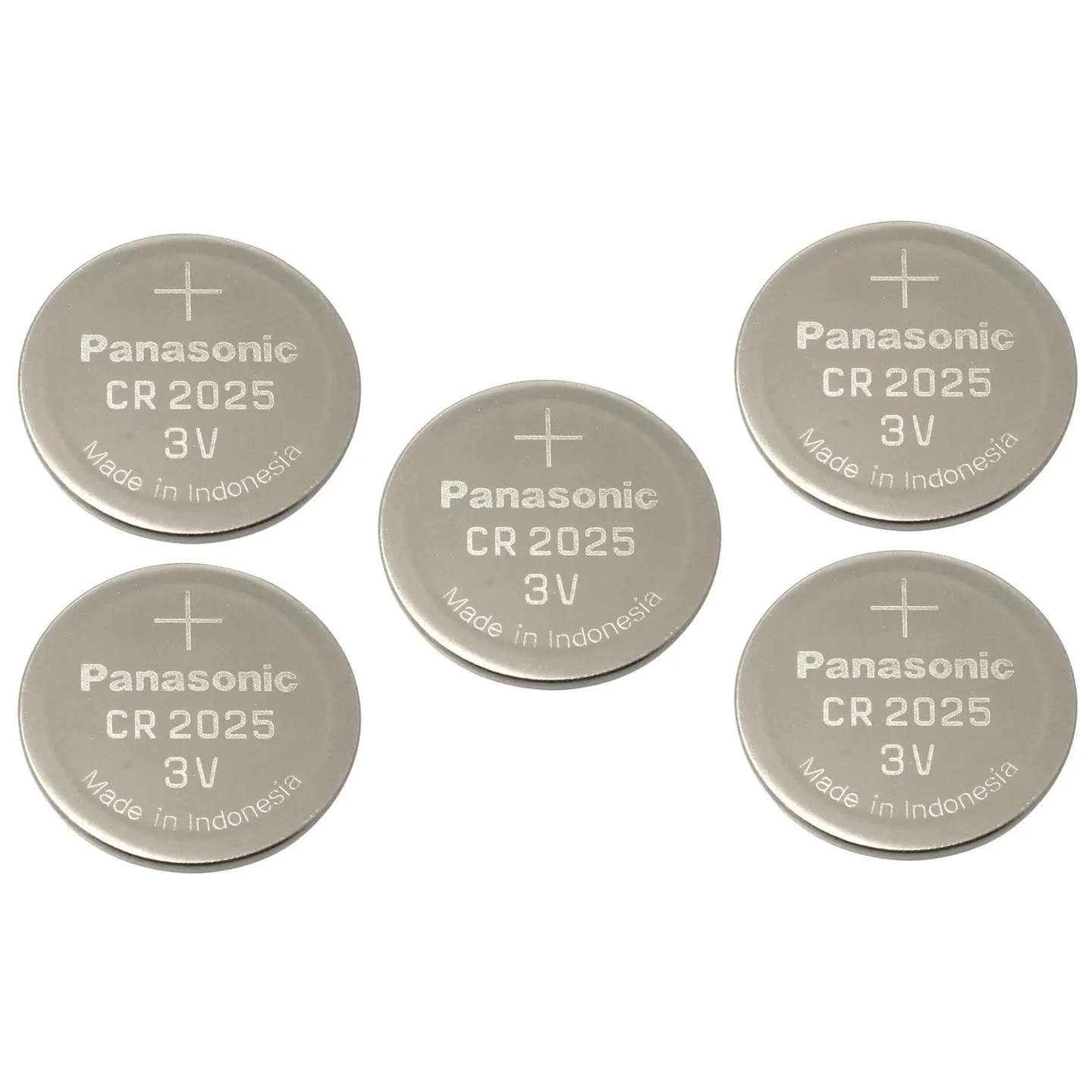 Pack 5 Pilas Panasonic Botón Litio Cr2025 3V 2