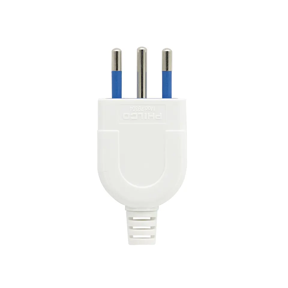 Enchufe Macho Vertical Blanco Philco 2P+T 79304 2500w 1