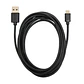 Cable Tipo C a USB 2.5mts 3a Tecmaster Negro - Miniatura 2