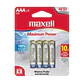 Pack 4 Pilas Alcalinas Aaa Maxell - Miniatura 1