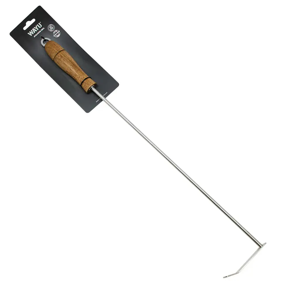Atizador bbq Parilla Wayu Metalico Madera 2