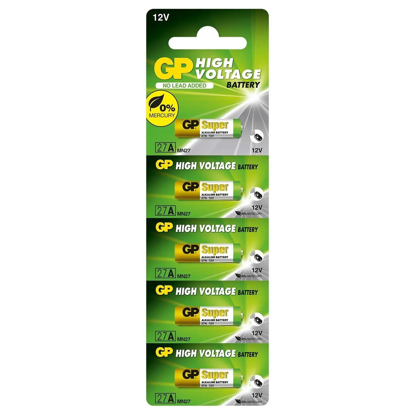 Pack 5 Pilas GP 27A Lr27 Alcalina Blister 1