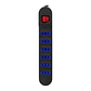 Alargador Eléctrico Philco XT53 3 Mts 6 Pos Negro - Miniatura 2