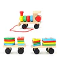 Tren de Madera Juguete Didáctico y Figuras Apilables - Miniatura 3