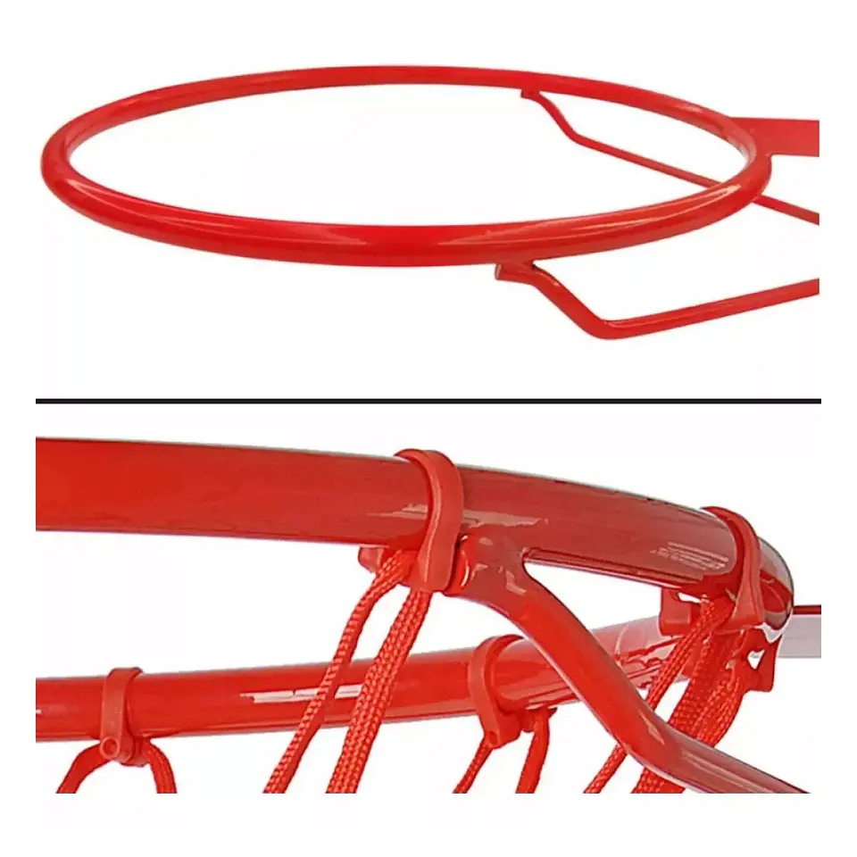 Aro de Basquetbol 45 cm Metálico con Malla y Pernos 6