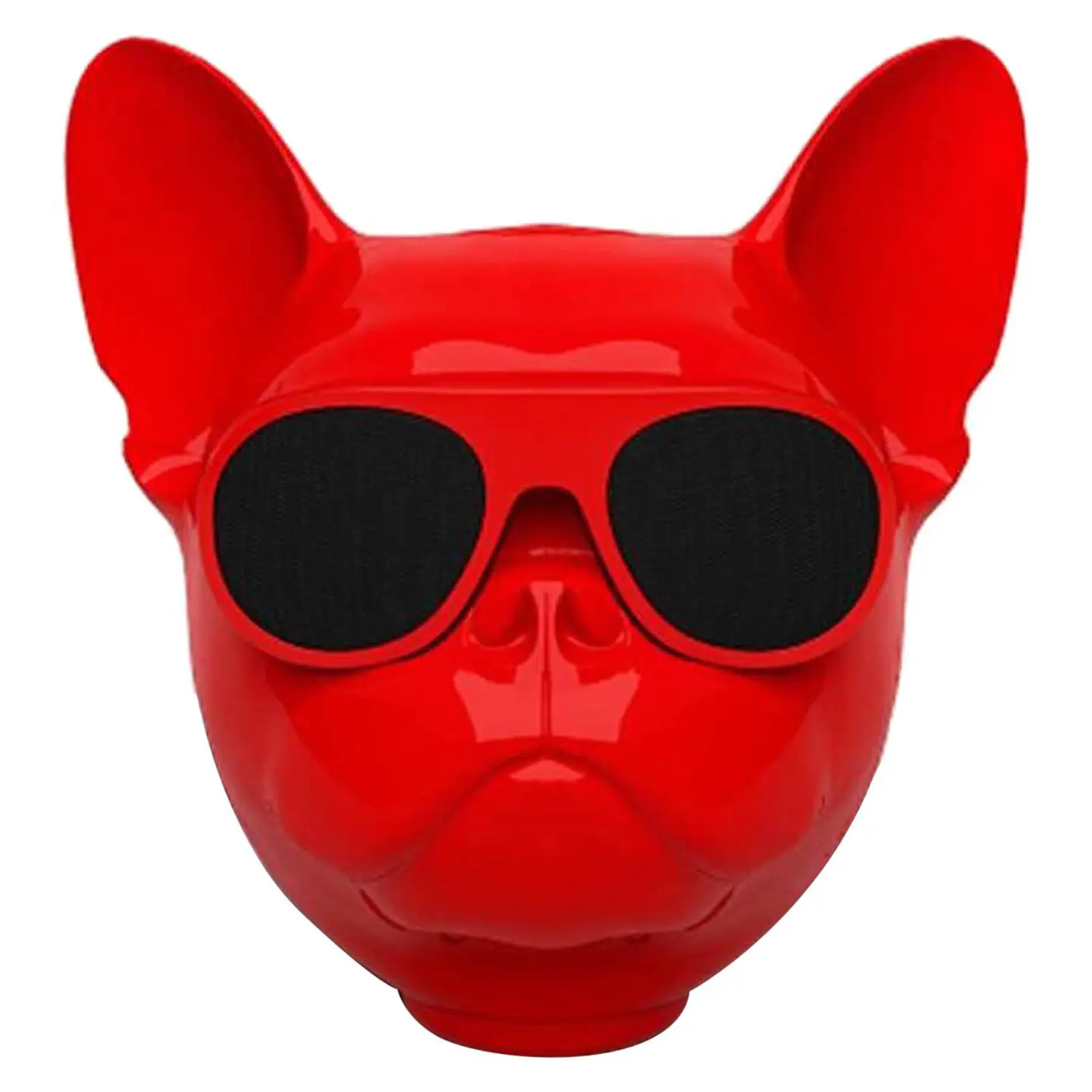 Parlante Inalambrico Cabeza Bulldog Rojo 1