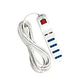 Alargador Electrico 5mt 4 Boca 2 USB Blanco Fujitel - Miniatura 1