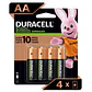 Pack 4 Pilas AA Recargables Duracell 2500mAh - Miniatura 1