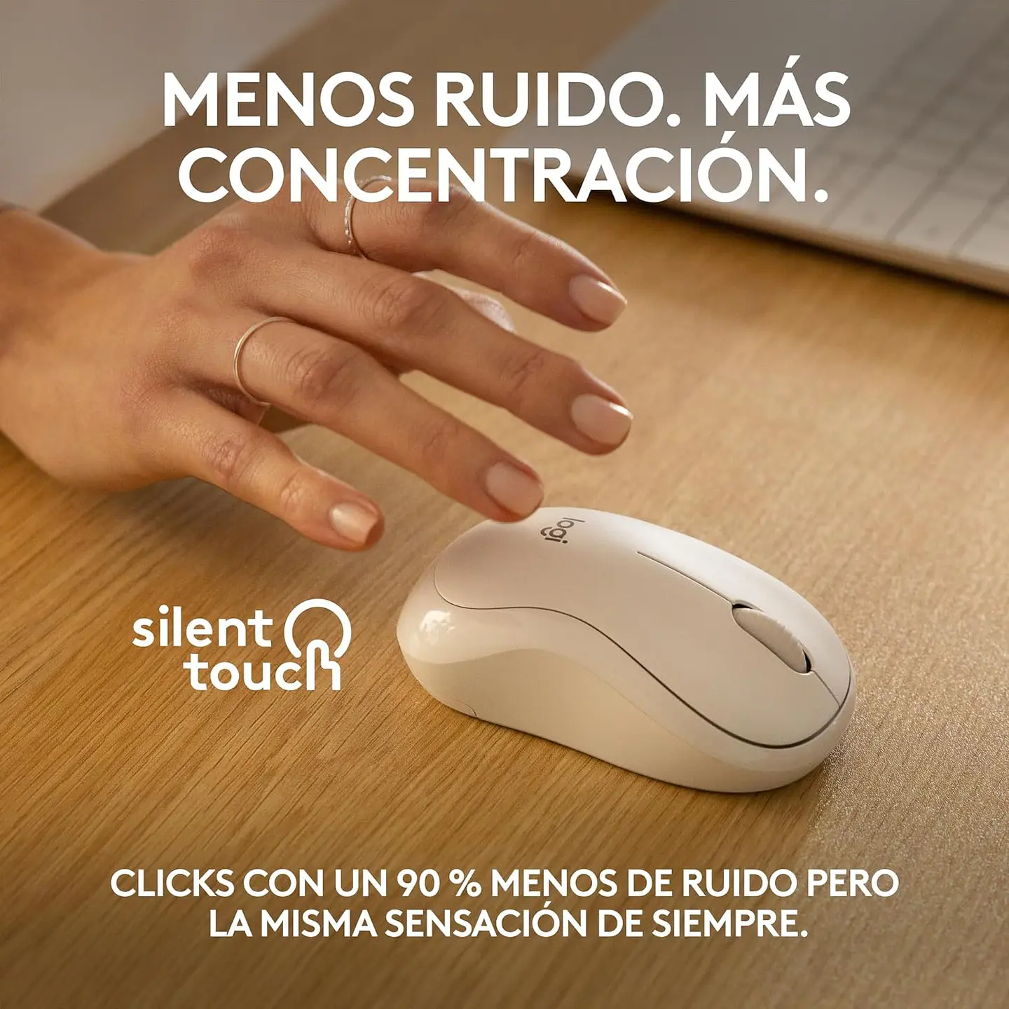 Mouse Bluetooth M240 Logitech Silent Blanco 5