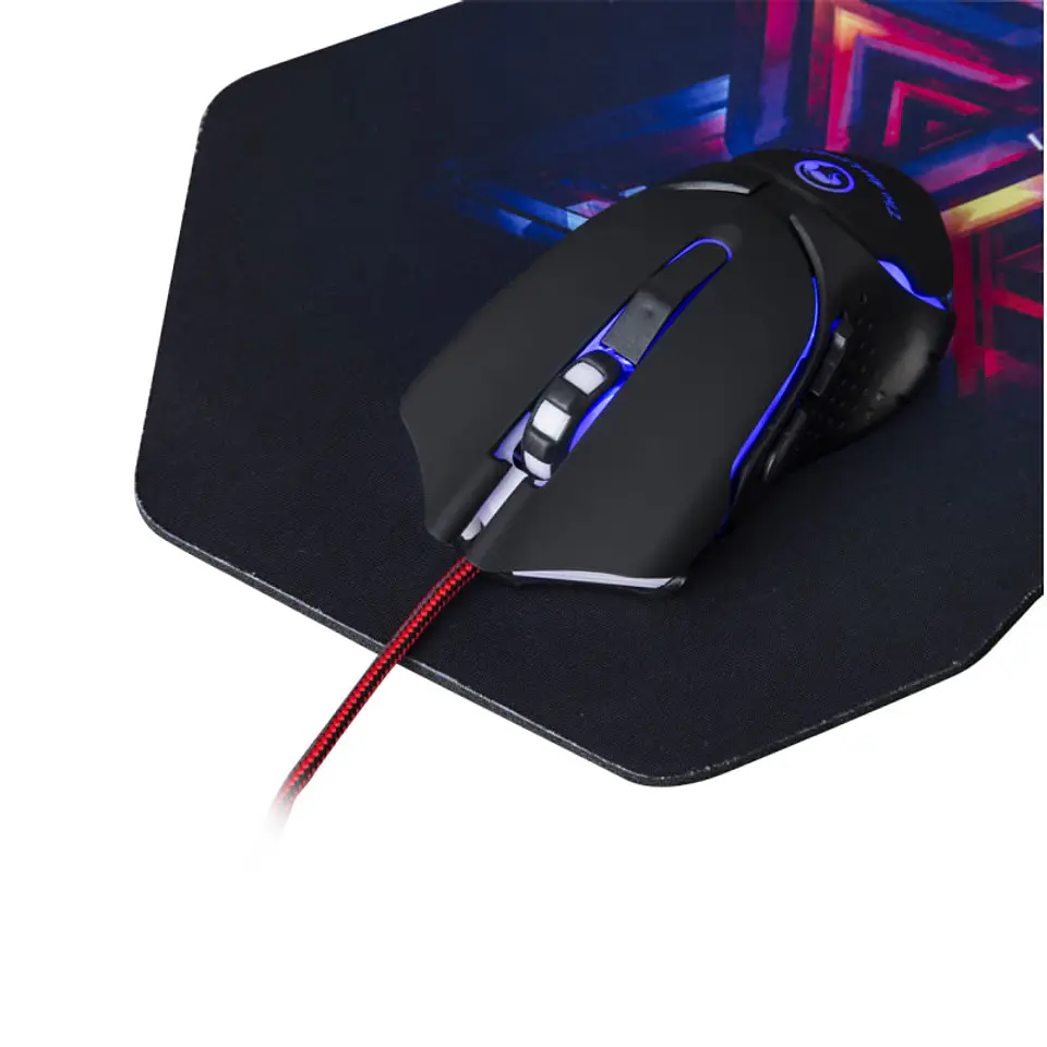 Kit Gamer Mouse Pad Optico 2400dpi Marvo 2