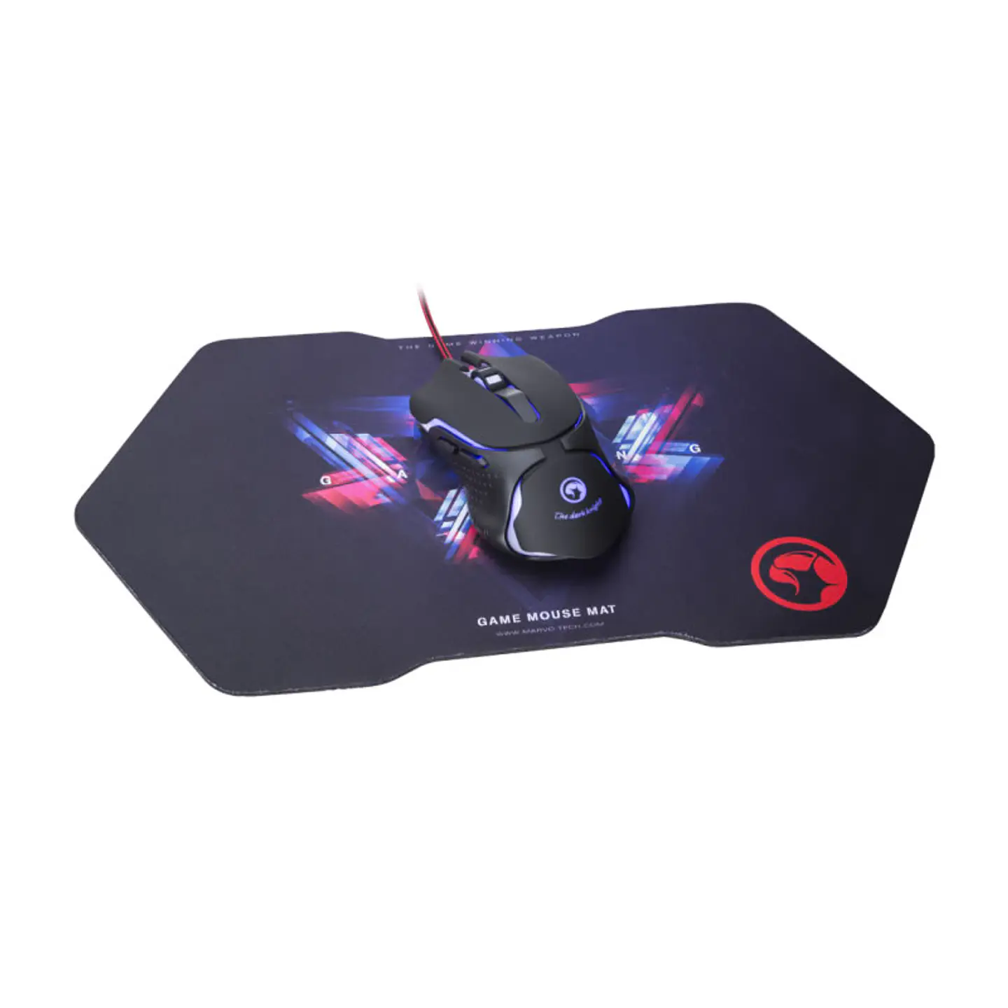 Kit Gamer Mouse Pad Optico 2400dpi Marvo 5