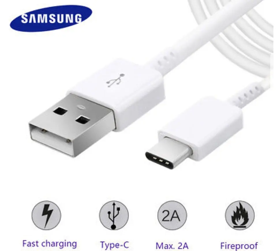 Cable Usb Tipo C Blanco Original Samsung 1.2m 3