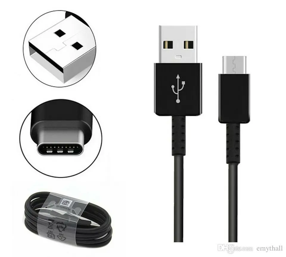 Cable Usb Tipo C Negro Original Samsung 1.2m 2