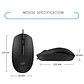 Mouse HP M10 Alambrico Usb Negro - Miniatura 4