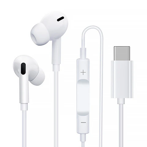 Audifonos con Mic Blanco Tipo C Tecnolab
