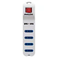 Alargador Extension Philco 4 POS y 2 USB Blanco - Miniatura 1