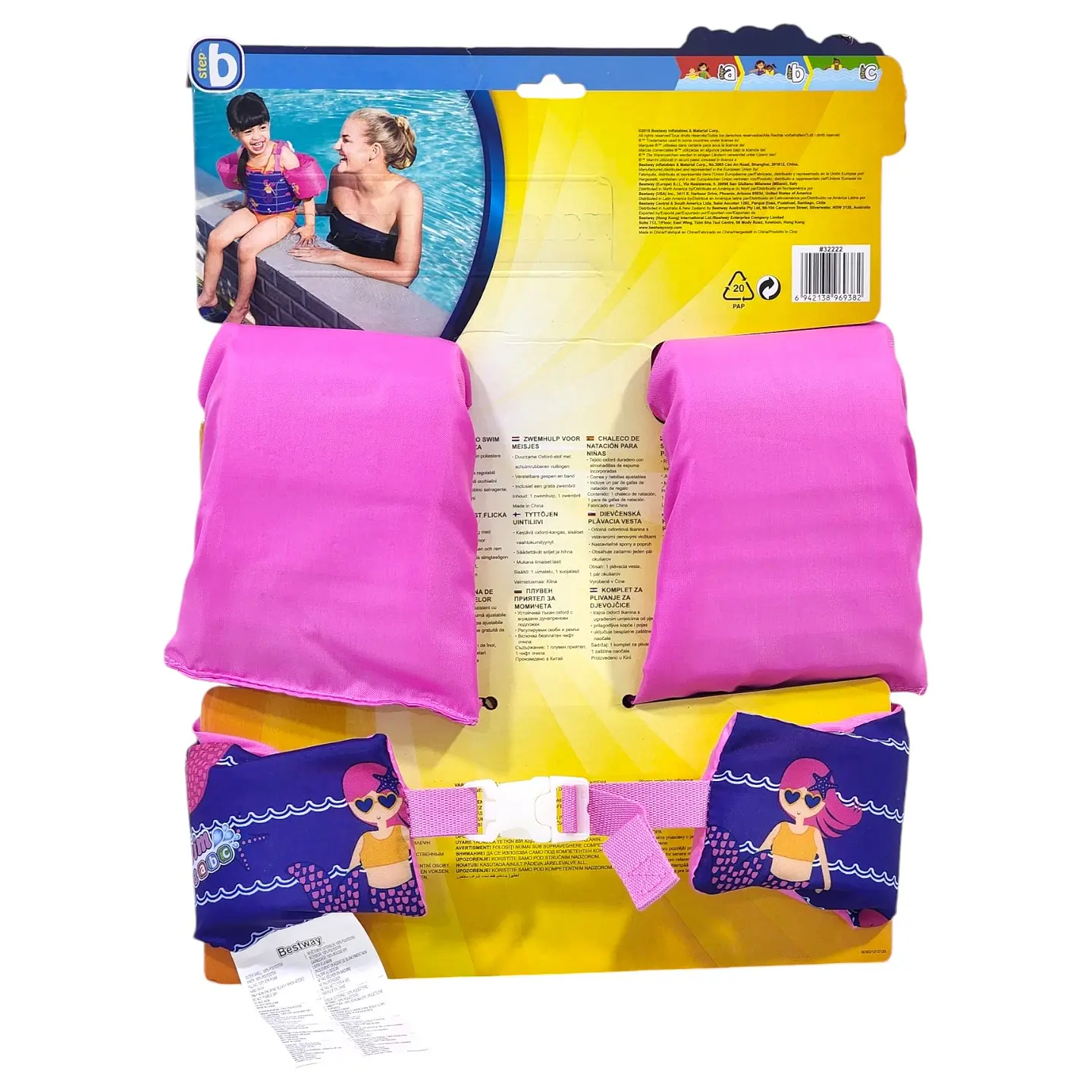 Kit Flotador De Brazo + Lentes De Agua Niña Bestway 6