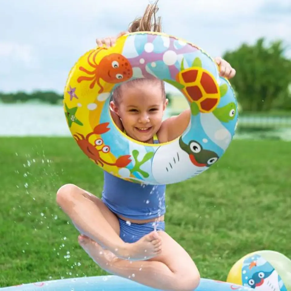 Piscina Inflable + Aro + Pelota 122cm Bestway 5