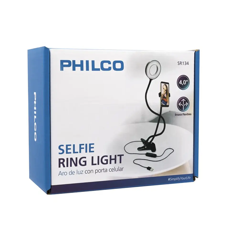 Soporte Tipo Clip Para Smartphone Con Aro De Luz 2