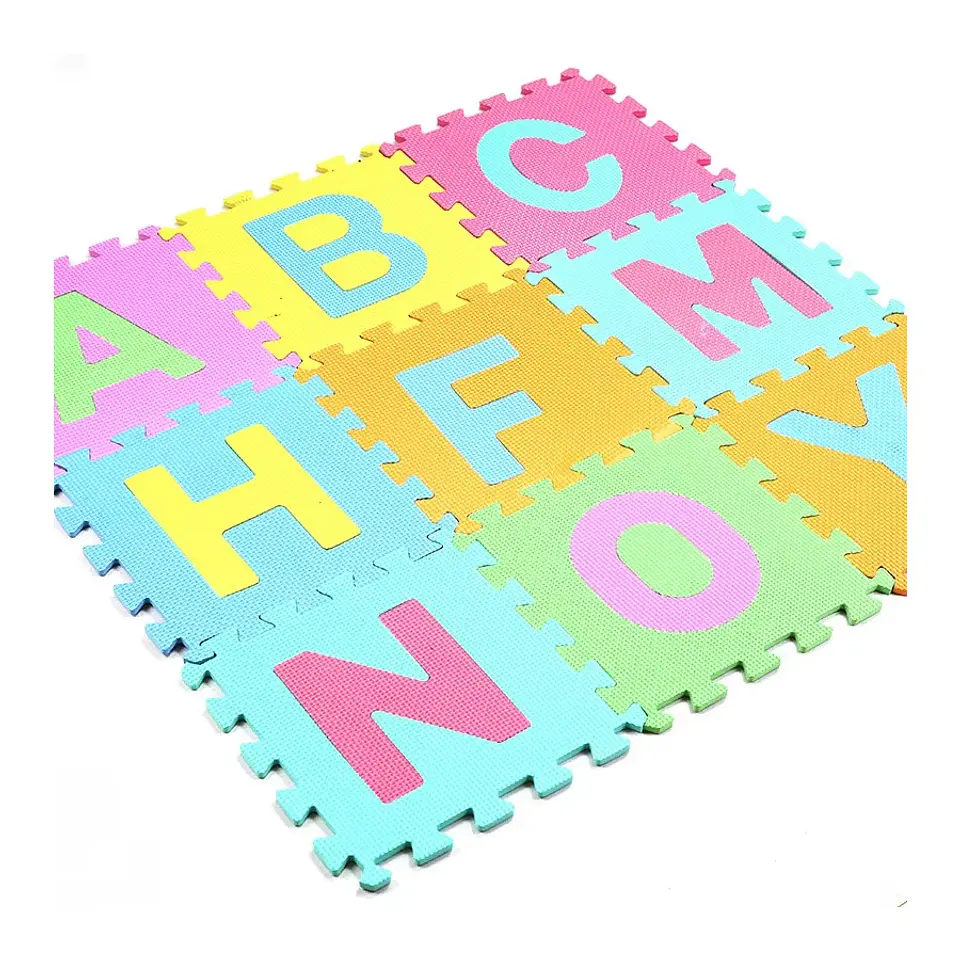 Alfombra Puzzle De Goma Eva Letras 10 Piezas Multicolor 3