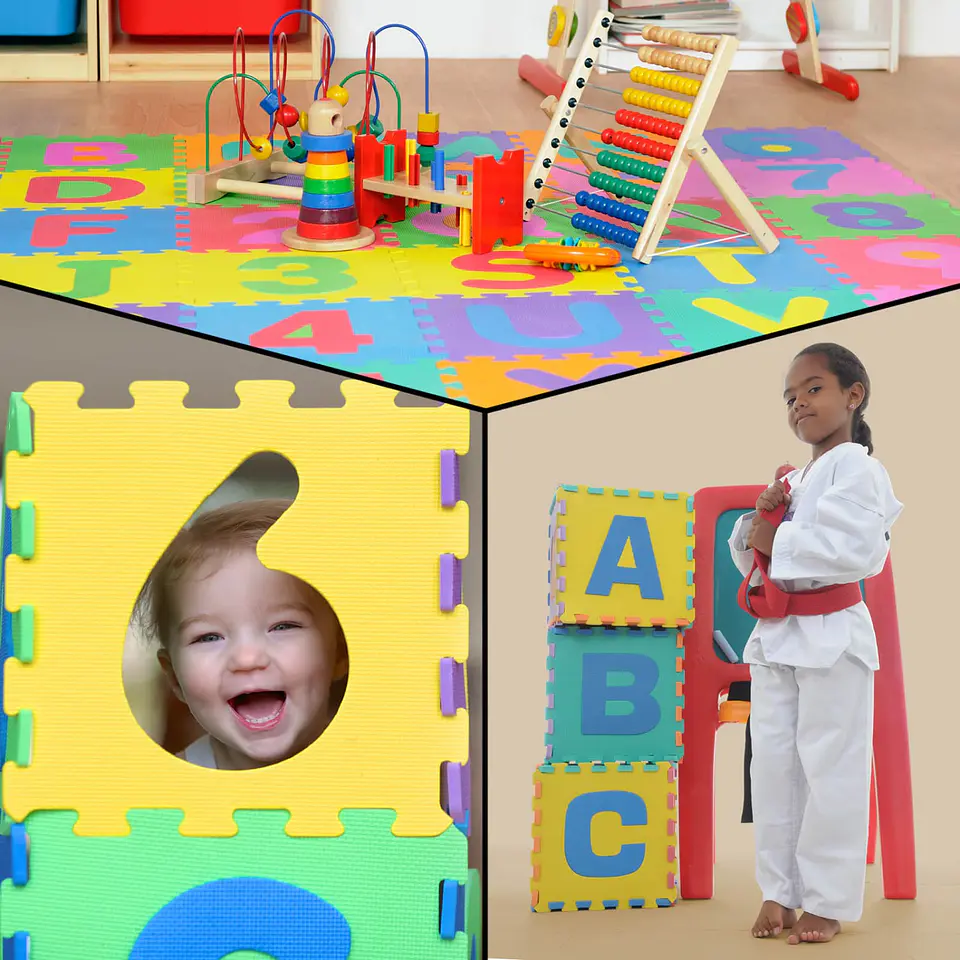 Alfombra Puzzle De Goma Eva Letras 10 Piezas Multicolor 5