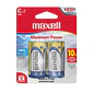 Pack 2 Pilas Alcalinas Tipo C Maxell - Miniatura 1