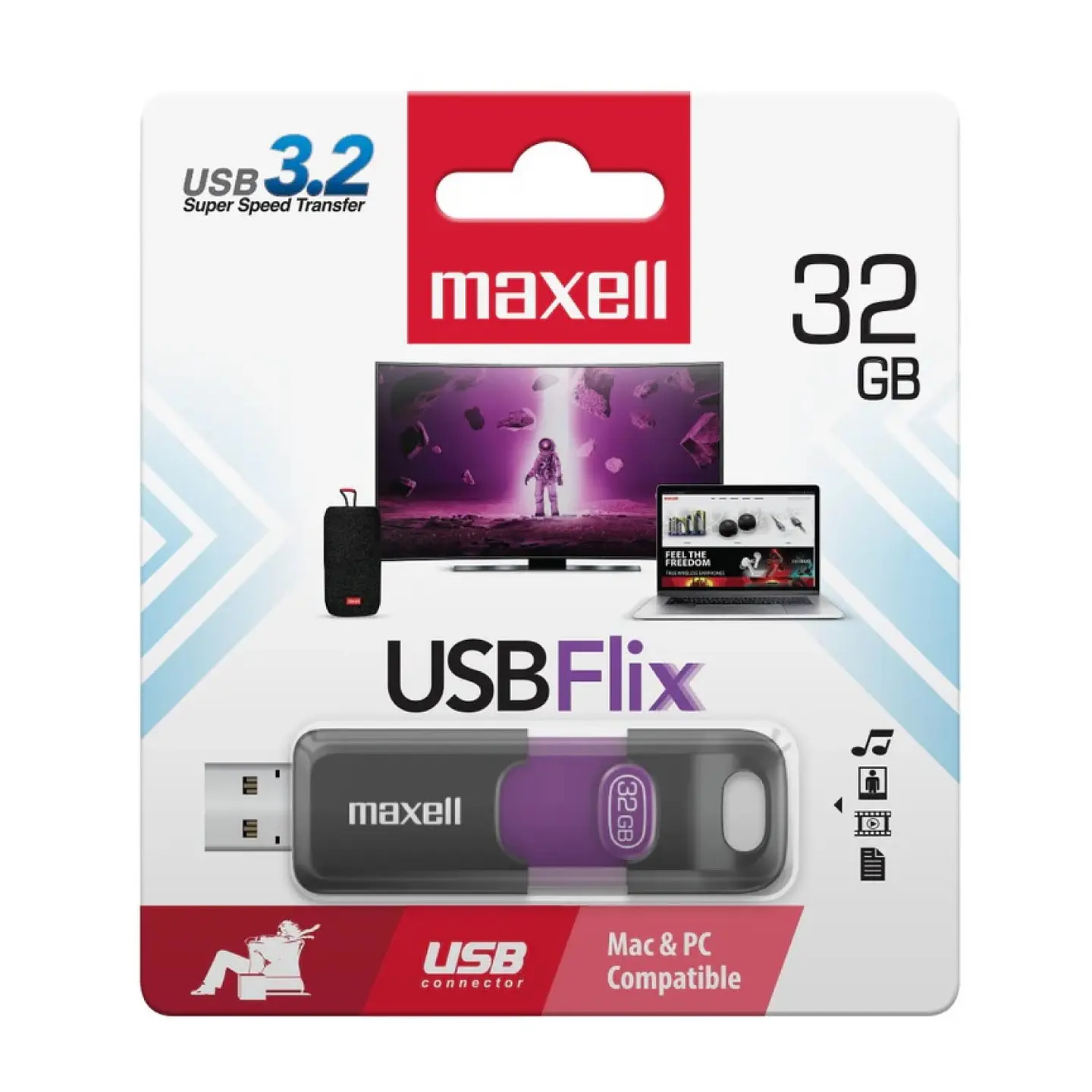 Pendrive 32GB Maxell USBFlix 3.2 4