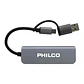 Hub USB Philco 4 En 1 Tipo C A Usb 42184 - Miniatura 3