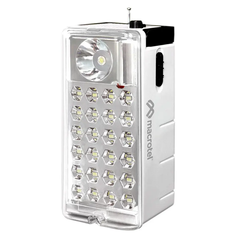 Foco Luz De Emergencia 24 Led Con Radio FM 1