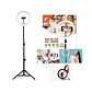 Aro De Luz Led 26cm Con Tripode Fujitel - Miniatura 1
