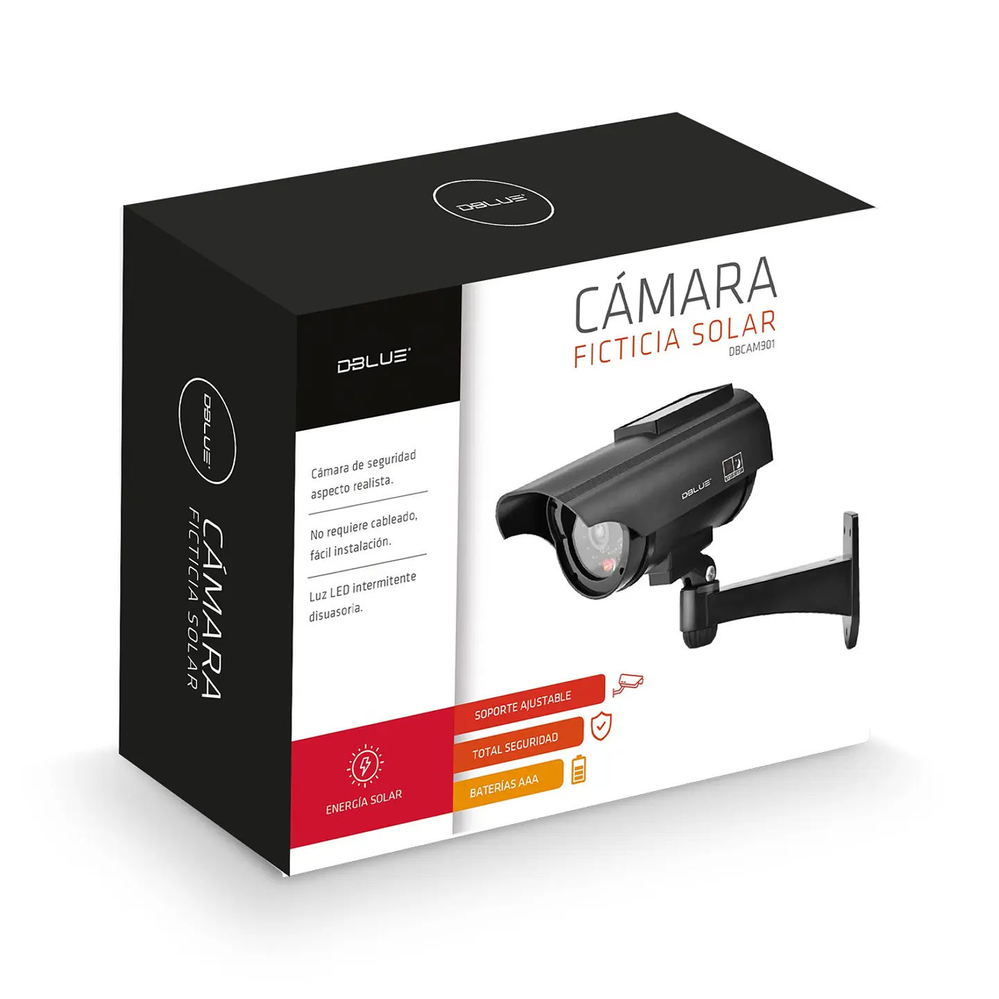 Cámara de Seguridad Ficticia Solar Dblue DBCAM901 2