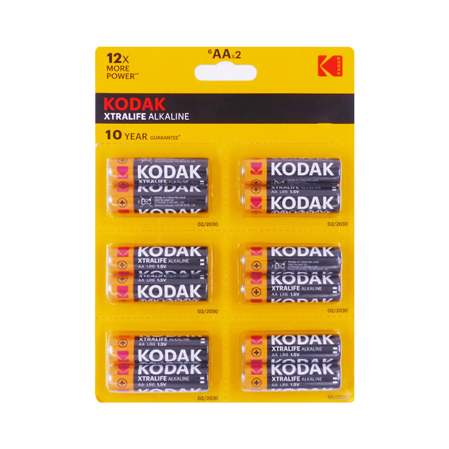 Pack 12 Pilas Kodak AA Xtralife Alcalina 1